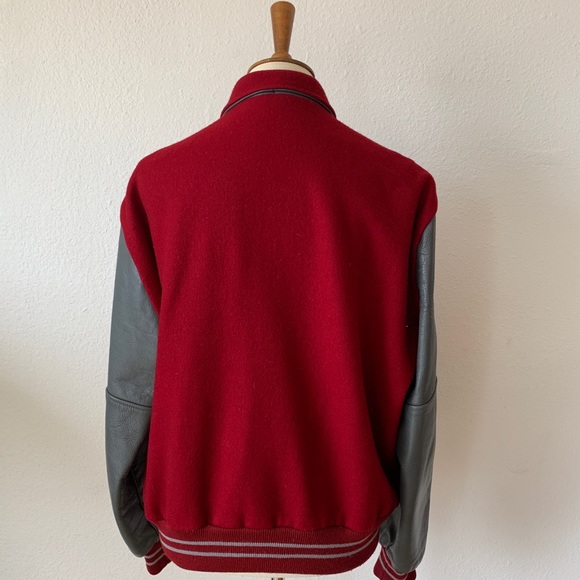 Made in USA, Vintage wool&leather varsity jacket M - Picture 4 of 8